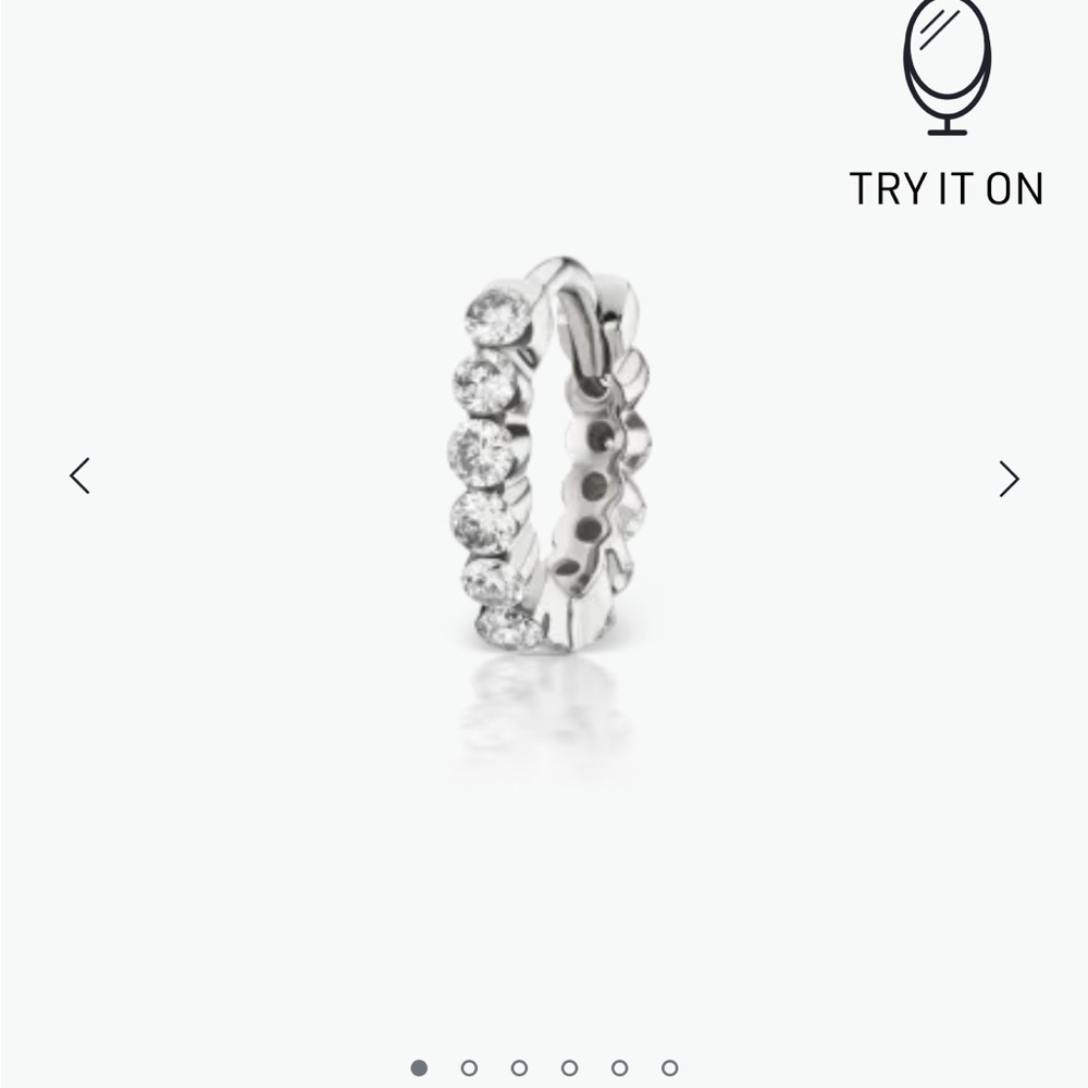 Maria Tash Invisible Set Diamond Eternity Hoop Earring